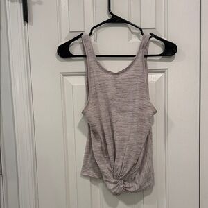 Athleta Light Grayish/Brownish Knotted Tank Top